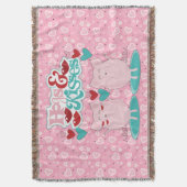 Hogs en Kisses Sweet Hearts Valentijn Deken (Voorkant Verticaal)