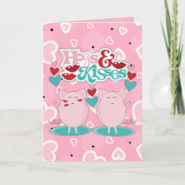 Hogs en Kisses Sweet Hearts Valentijn Feestdagen Kaart