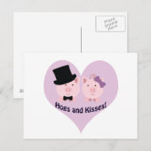 Hogs en kussen! briefkaart (Voorkant / Achterkant)