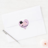 Hogs en kussen! ronde sticker (Envelop)