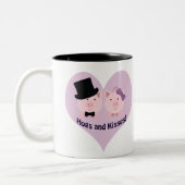 Hogs en kussen! tweekleurige koffiemok (Links)