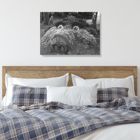 Hogs Head, Bute Park, Cardiff Canvas Afdruk (Insitu (Slaapkamer))