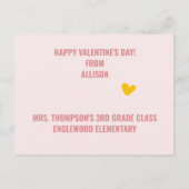 Hogs & Kisses - Cute Pig Classroom Valentijn Briefkaart (Achterkant)