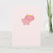 Hogs & Kisses - Cute Pig Happy Birthday Kaart (Achterkant)