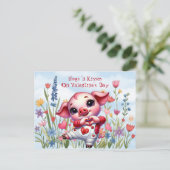 Hogs 'n Kisses op Valentijnsdag Holiday Briefkaart (Staand voorkant)