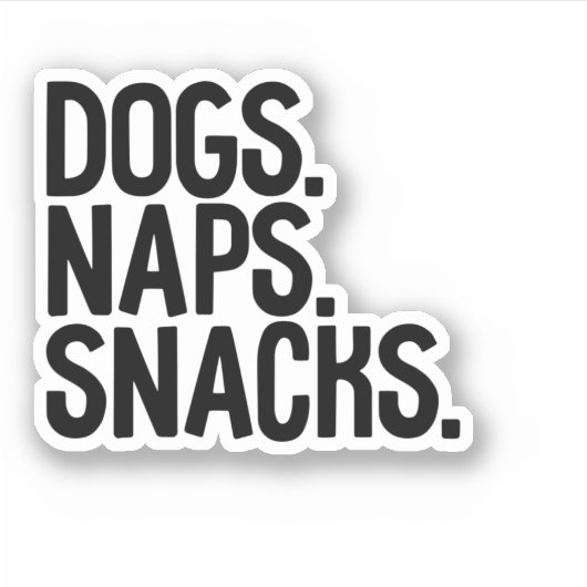 Hogs Naps Snacks Sticker (Voorkant)