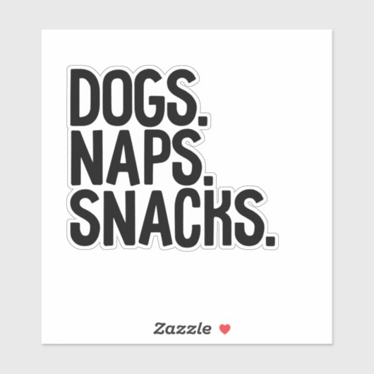 Hogs Naps Snacks Sticker (Vel)