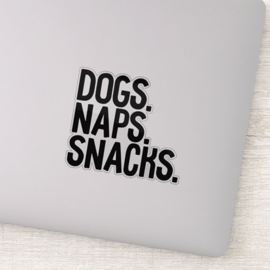 Hogs Naps Snacks Sticker (Detail)