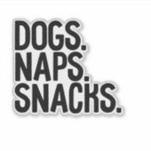 Hogs Naps Snacks Sticker (Voorkant)