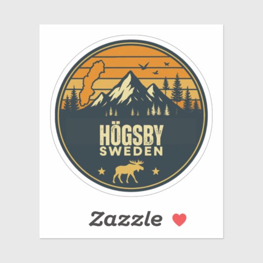Högsby, Zweden Sverige Sticker (Vel)
