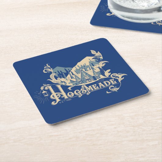 HOGSMEADE™  Village Graphic Kartonnen Onderzetters (Schuin)