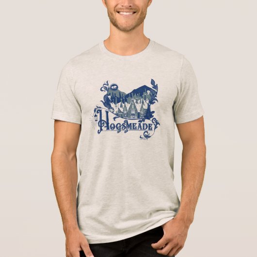 HOGSMEADE™ Vintage Dorps Grafisch Tri-Blend Shirt (Voorkant)