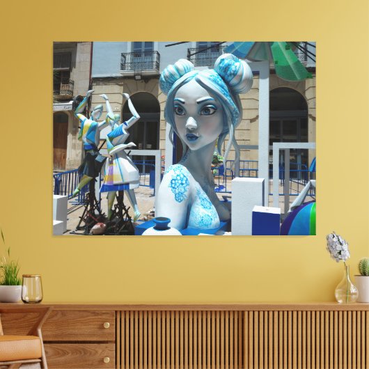 Hogueros de Alicante Sculpture Canvas Afdruk (Insitu (Woonkamer))