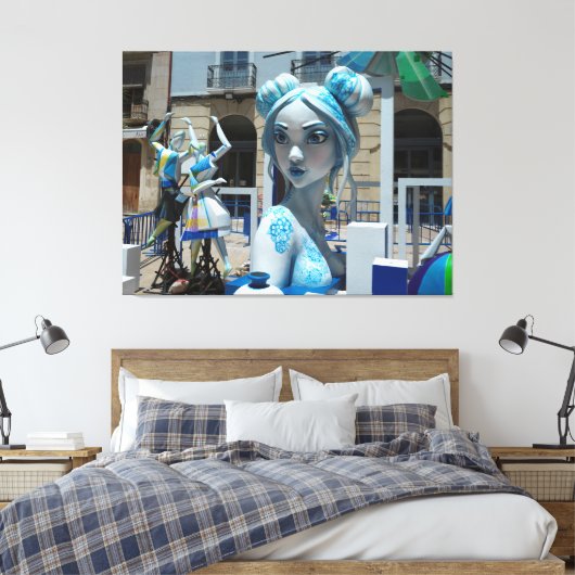 Hogueros de Alicante Sculpture Canvas Afdruk (Insitu (Slaapkamer))