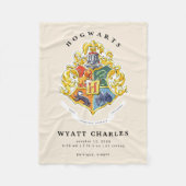 HOGWARTS™ Baby Birth Stats Fleece Blanket (Voorkant)