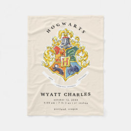 HOGWARTS™ Baby Birth Stats Fleece Blanket