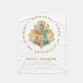HOGWARTS™ Baby Birth Stats Fleece Blanket (Voorkant)