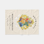 HOGWARTS™ Baby Birth Stats Fleece Blanket Deken (Voorkant (Horizontaal))
