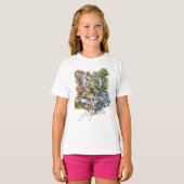 HOGWARTS™ Badge Bloem Grafiek T-shirt (Voorkant volledig)