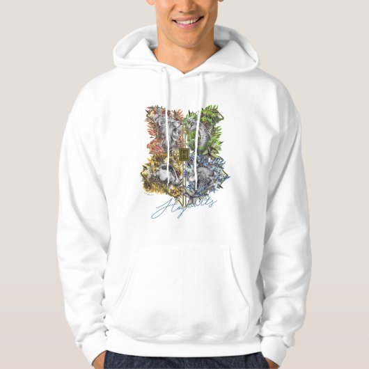 HOGWARTS™ Badge Floral Graphic Hoodie (Voorkant)