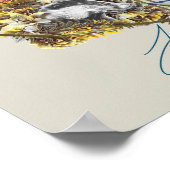 HOGWARTS™ Badge Floral Graphic Poster (Hoek)