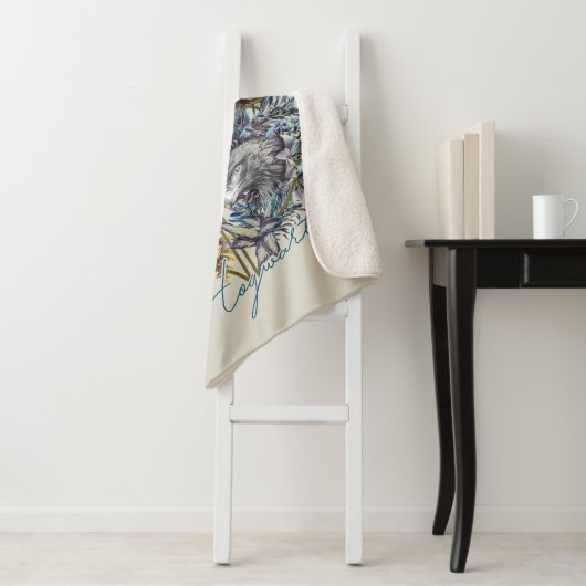 HOGWARTS™ Badge Floral Graphic Sherpa Deken (In situ)