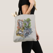 HOGWARTS™ Badge Floral Graphic Tote Bag (Dichtbij)