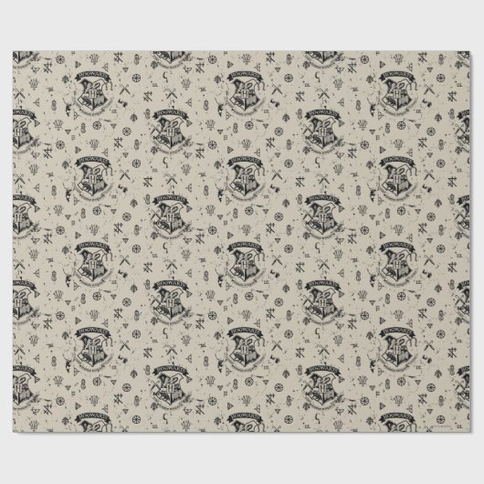HOGWARTS™ Beige Pattern Cadeaupapier (Vlak)
