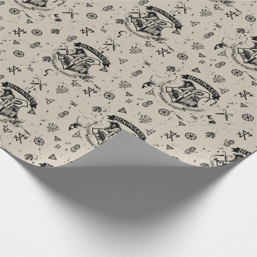 HOGWARTS™ Beige Pattern Cadeaupapier (Hoek)