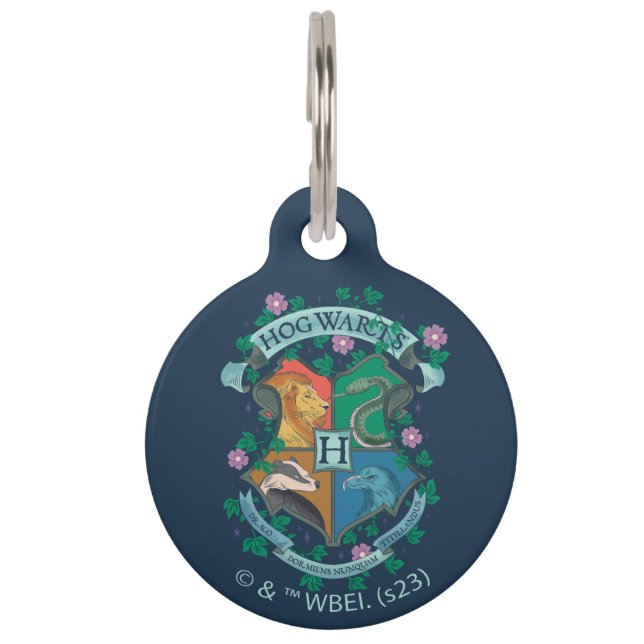 HOGWARTS™ Bloemenkroon Huisdierpenning (Voorkant)