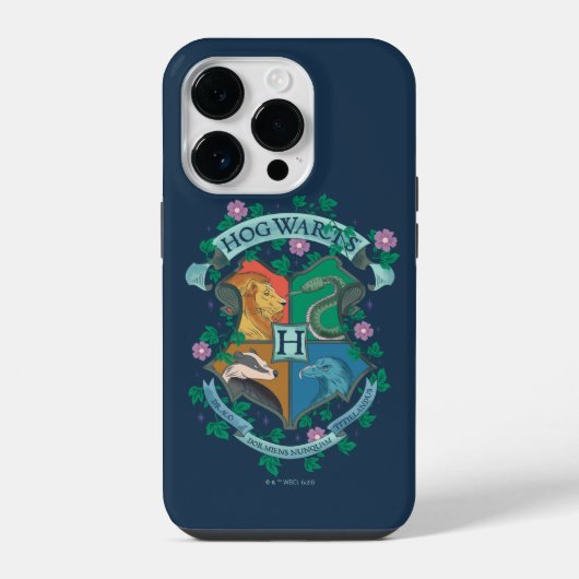 HOGWARTS™ Bloemenkroon iPhone Hoesje (Achterkant)