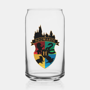HOGWARTS™ Castle Crest House Pride Badge Blikvorm Glas