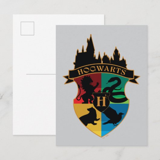 HOGWARTS™ Castle Crest House Pride Badge Briefkaart (Voorkant / Achterkant)