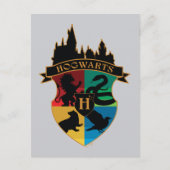 HOGWARTS™ Castle Crest House Pride Badge Briefkaart (Voorkant)