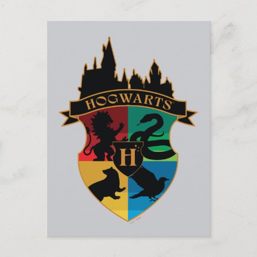 HOGWARTS™ Castle Crest House Pride Badge Briefkaart (Voorkant)