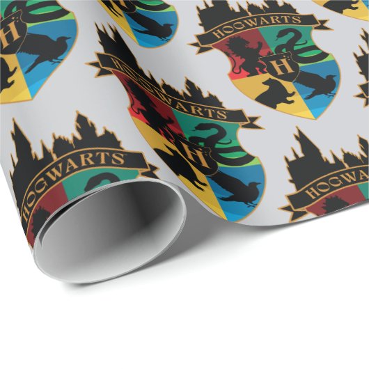 HOGWARTS™ Castle Crest House Pride Badge Cadeaupapier (Rol Hoek)