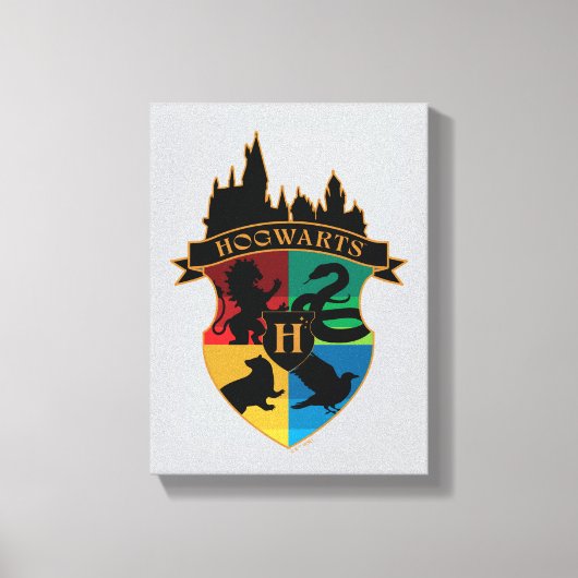 HOGWARTS™ Castle Crest House Pride Badge Canvas Afdruk (Voorkant)