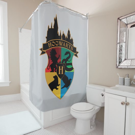 HOGWARTS™ Castle Crest House Pride Badge Douchegordijn (In situ)