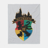 HOGWARTS™ Castle Crest House Pride Badge Fleece Deken (Voorkant)
