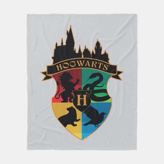 HOGWARTS™ Castle Crest House Pride Badge Fleece Deken (Voorkant)