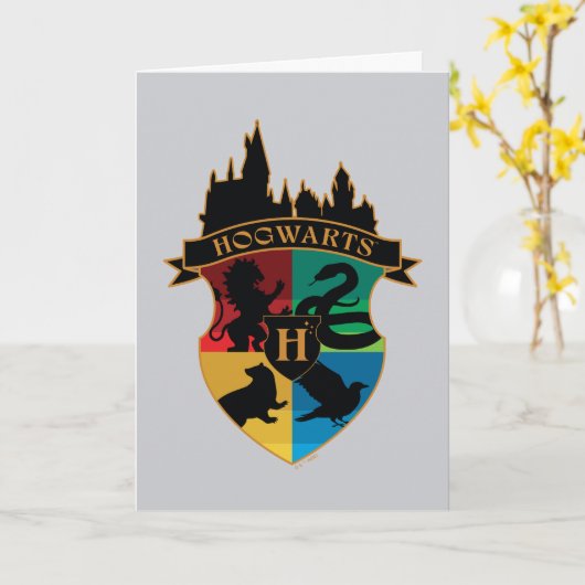 HOGWARTS™ Castle Crest House Pride Badge Kaart (Gele Bloem)