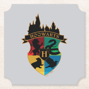 HOGWARTS™ Castle Crest House Pride Badge Kartonnen Onderzetters