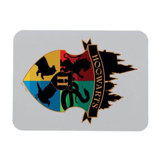HOGWARTS™ Castle Crest House Pride Badge Magneet (Horizontaal)