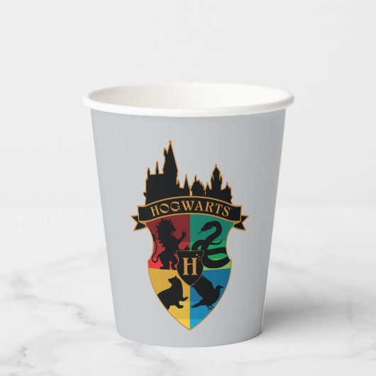 HOGWARTS™ Castle Crest House Pride Badge Papieren Bekers (Achterkant)