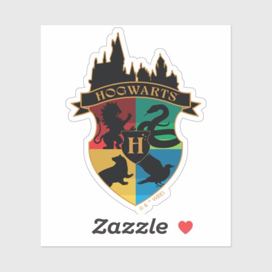HOGWARTS™ Castle Crest House Pride Badge Sticker (Vel)
