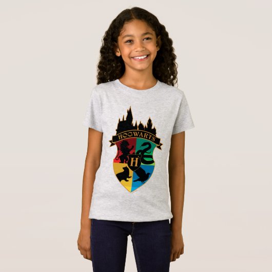 HOGWARTS™ Castle Crest House Pride Badge T-shirt (Voorkant volledig)