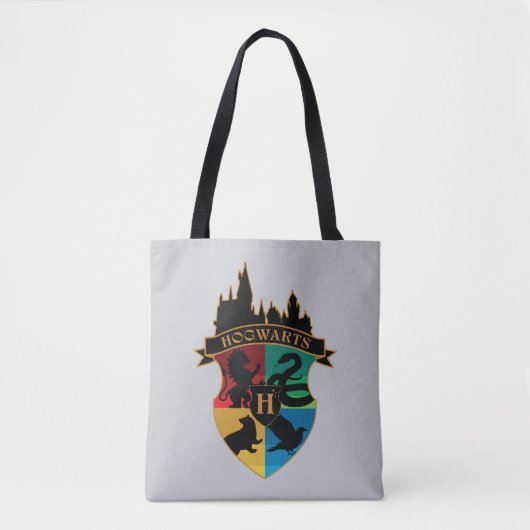 HOGWARTS™ Castle Crest House Pride Badge Tote Bag (Voorkant)