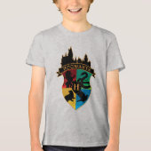 HOGWARTS™ Castle Crest House Pride Badge Tri-Blend Shirt (Voorkant)