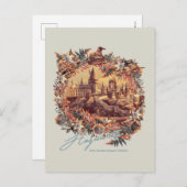HOGWARTS™ CASTLE Floral Graphic Briefkaart (Voorkant / Achterkant)