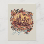 HOGWARTS™ CASTLE Floral Graphic Briefkaart (Voorkant)